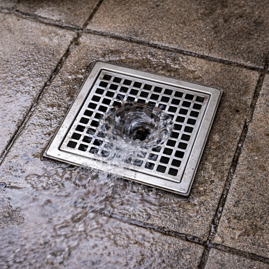 Bodenablauf Reinigung - Nachher